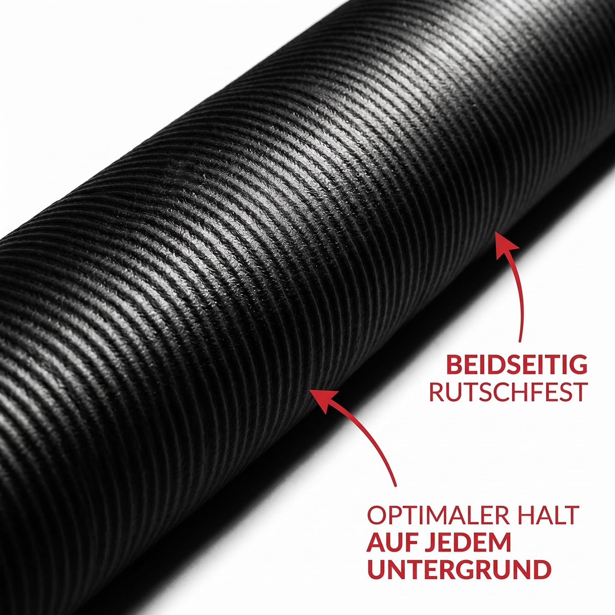 SnelShoppen - Extra Dikke YOGALABS NRB Yogamat 183x61x1,5 cm - Antislip Fitnessmat, Gewrichtsvriendelijk, Duurzaam, Pilatesmat met Draagriem (Zwart)