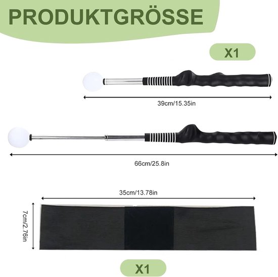 Intrekbare Golfswing Trainingshulp voor Oefenen en Opwarmen — afbeelding 5