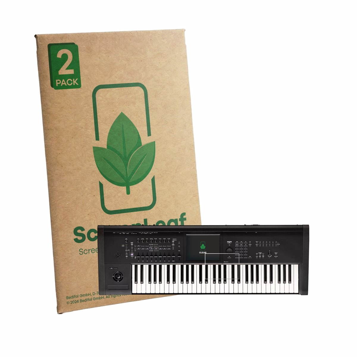2 Stuks Screenprotector voor KORG Kronos 3 (2025) 61 - Hoogwaardige Beschermfolie transparant