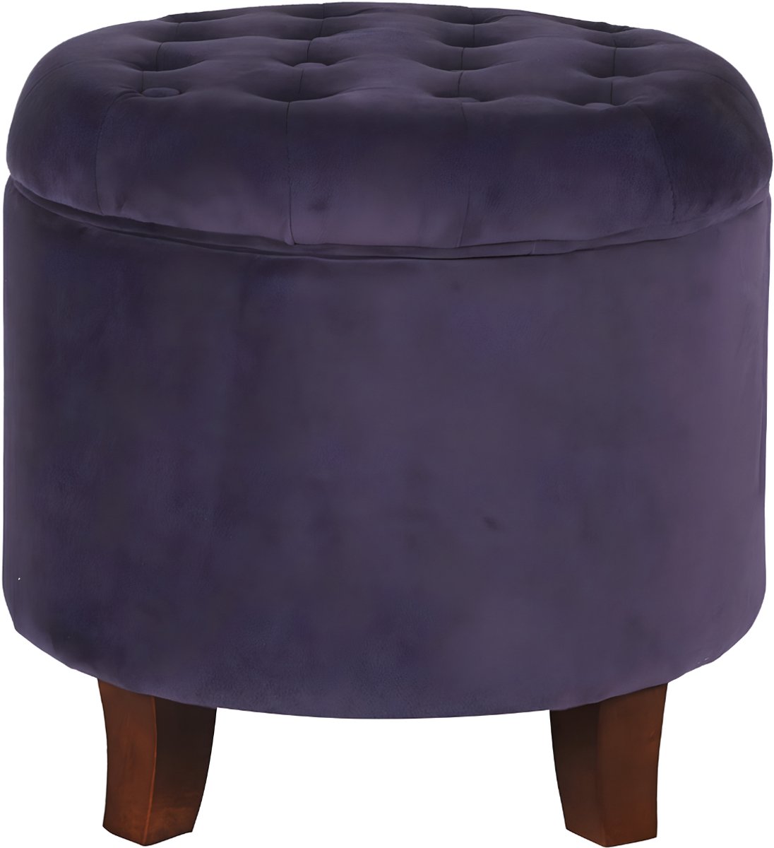NIVA® Poef - Poef met Opbergruimte - Voetenbankje - Lila - 48cm x 48cm x 46cm