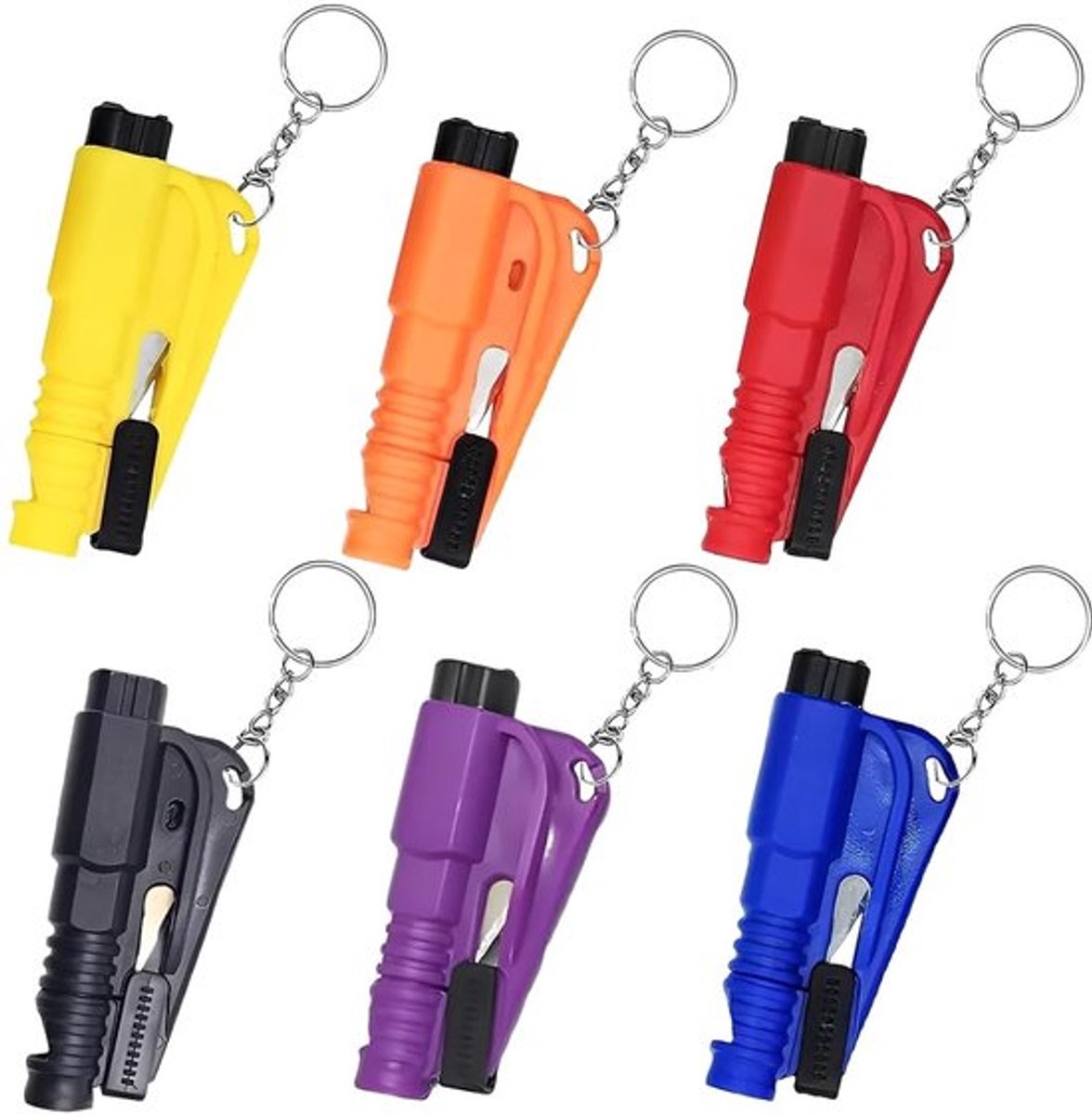Glasbreker 3-in-1 - Noodhamer - Gordelsnijder - Sleutelhanger - Auto-accessoires - Ideaal voor noodevacuatie