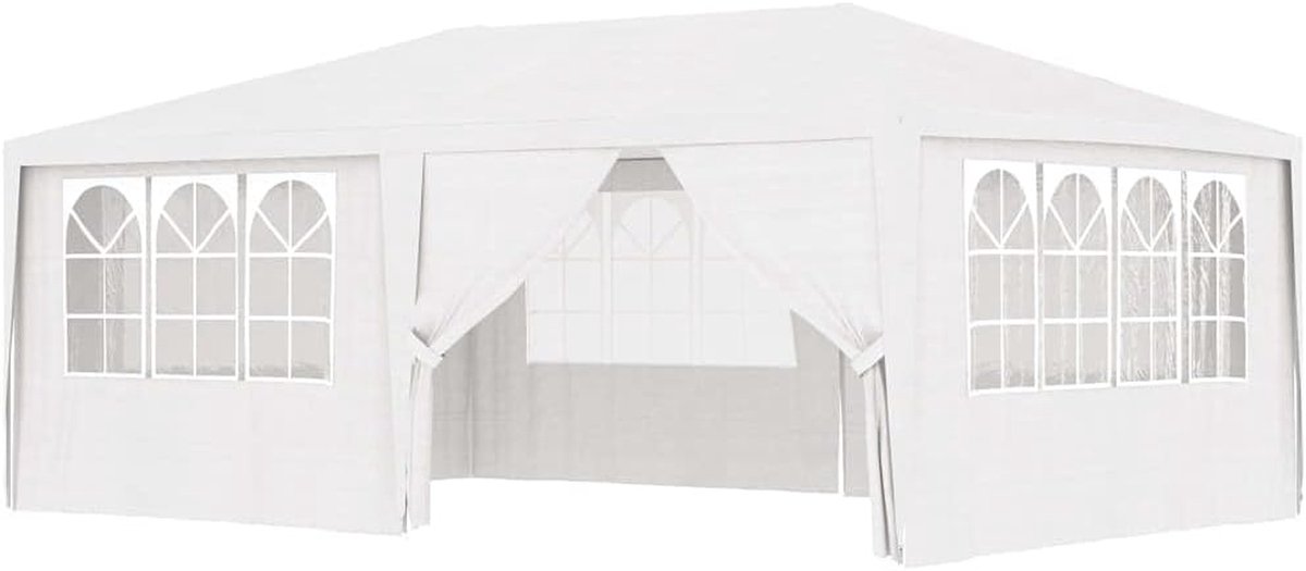 Tuinpaviljoen – Partytent – Tuitent – Buitentent – Evenemententent – 4x6 Meter – Waterdicht PE Materiaal – Roestvrij Stalen Frame - Blauw