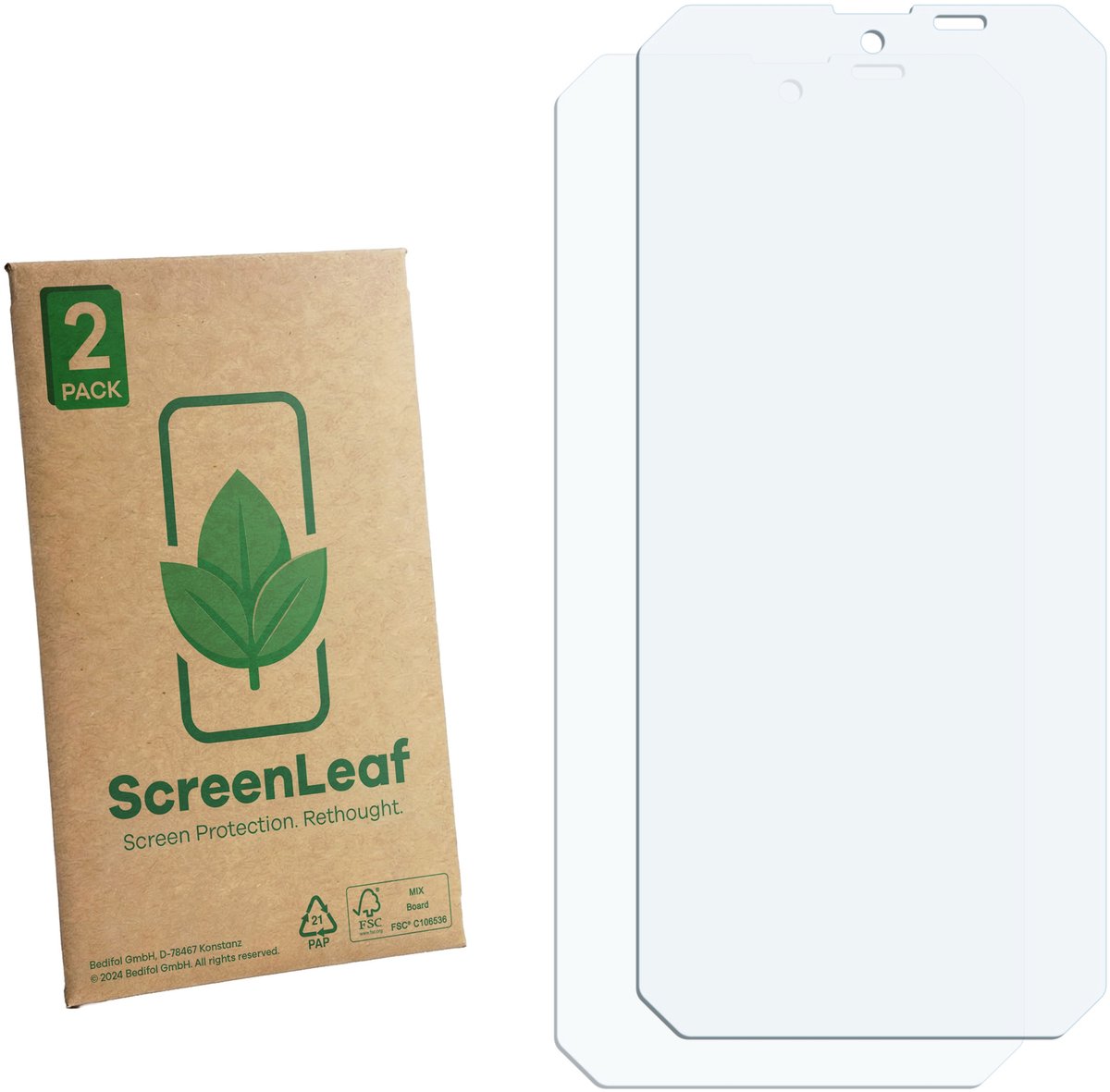 2 Stuks Screenprotector voor Blackview Fort 2 - Hoogwaardige Beschermfolie transparant
