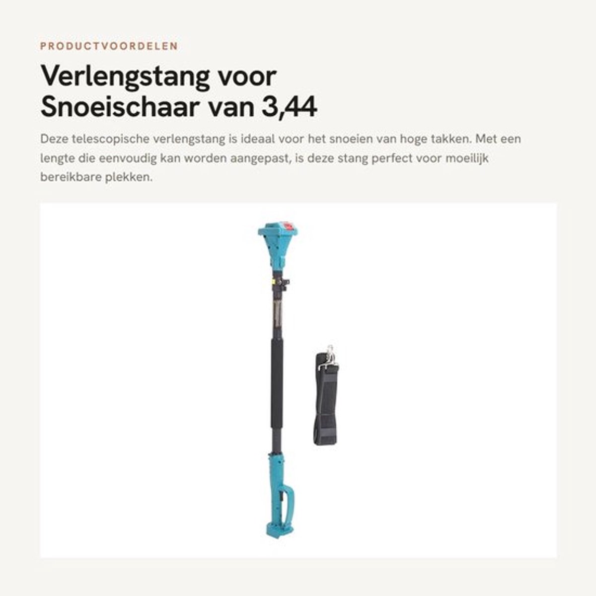 Verlengstang voor Snoeischaar van 3,44 Ft tot 4,92 Ft