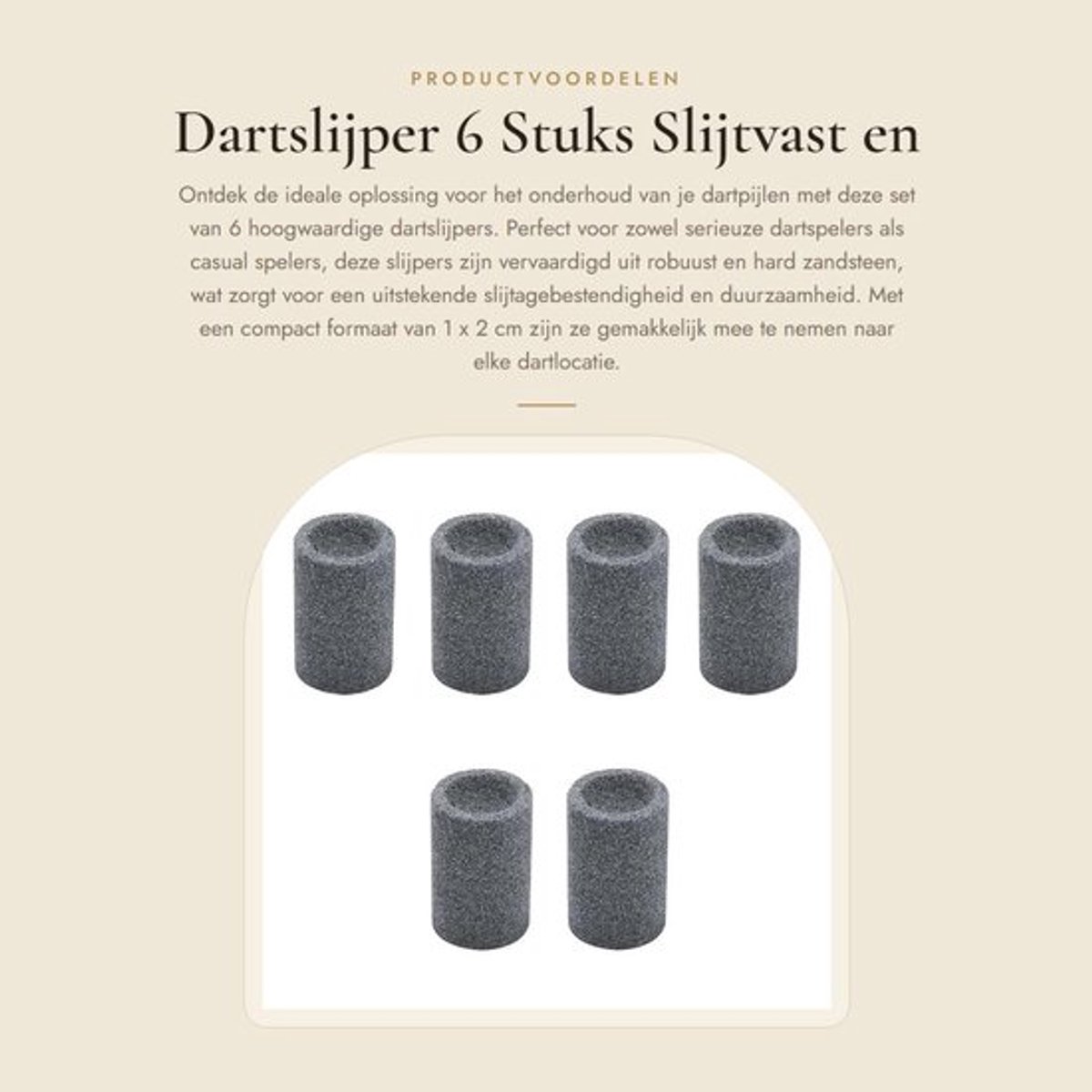 Dartslijper 6 Stuks - Slijtvast/duurzaam - Compact Formaat - Geschikt voor Darts - Verwijdert Metalen Bramen - Perfect voor Dartsport - Slijper