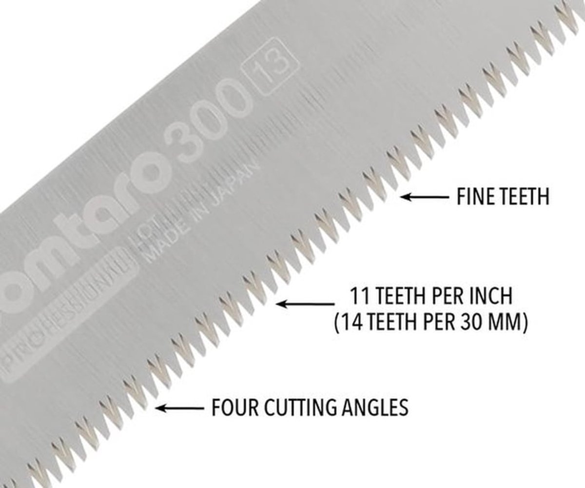 SnelShoppen - Silky Only vervangzaagblad GOMTARO 300 mm fijne tanden - Professioneel zaagblad voor houtbewerking - Hard chrome gecoat, 15 cm snijcapac