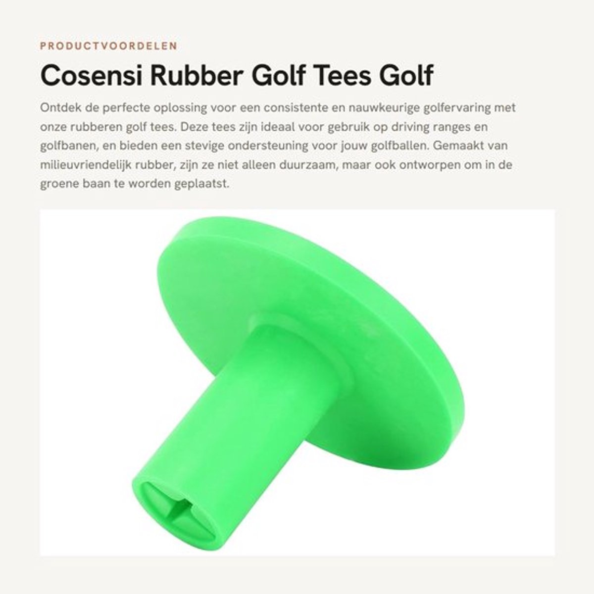 Golf Tees Rubber - Stevige Basis 54 mm - Golf Accessoires - Driving Range Tee - Duurzaam - Flexibel en Stabiel