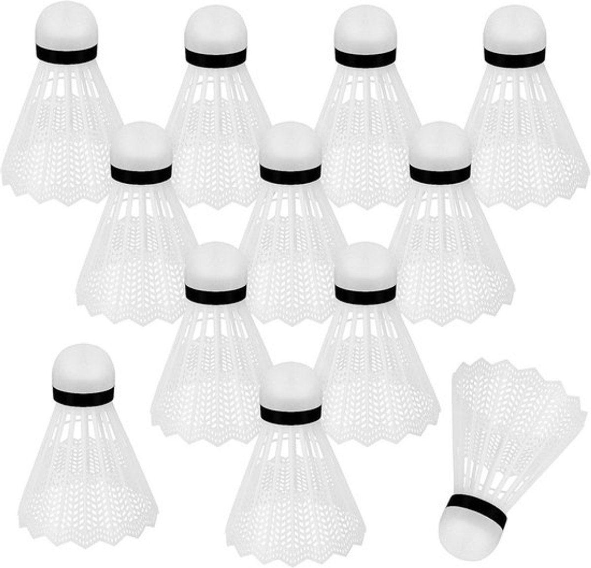 12 Stuks Badmintonballen voor Volwassenen - Duurzame en Krachtige Shuttles voor Training en Spel