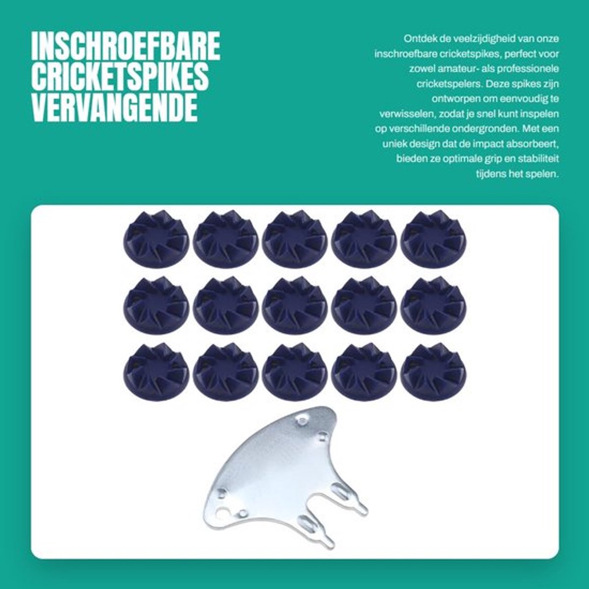 Cricketspikes 22 Stuks - Inschroefbare Spikes - Vervangingsset voor Sneakers - Lichtgewicht en Handig - Metalen Draad - 22 x 10 mm - Cricketschoenen