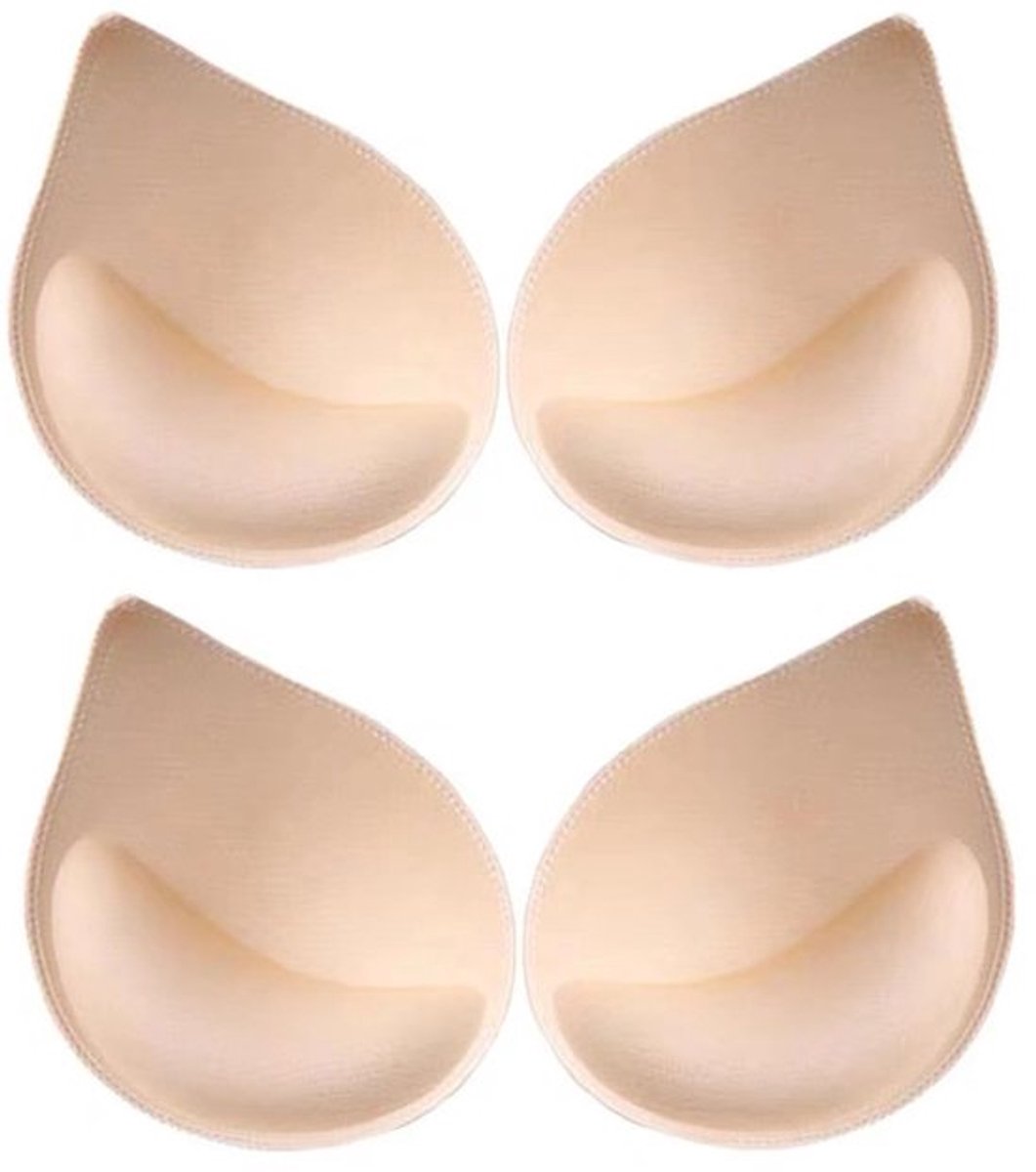 Beha-pads Ademend - Push-up Pads - Vervangende Inzetstukken - 2 Paar - Borstversterker - Eén Maat 15*11.5*3.7cm