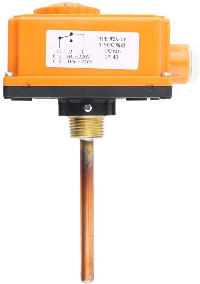Warmwaterleidingthermostaat Duurzaam - Temperatuurregelaar - G1/2 Buitendraad - 0-90 °C Temperatuurregelbereik - Eenvoudige Installatie - Compacte Structuur - Thermostaat