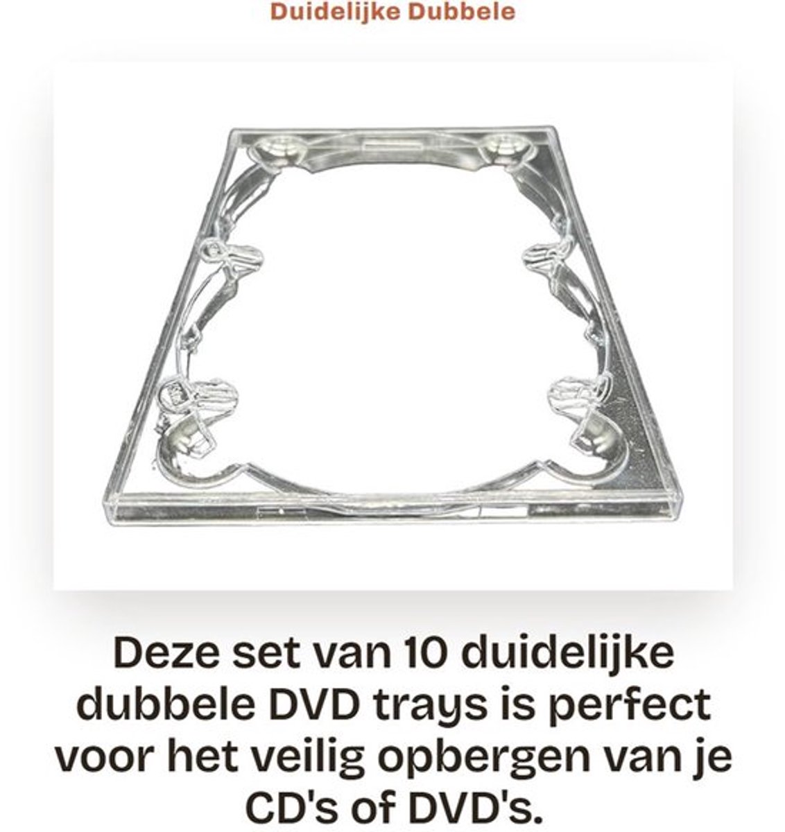 DVD Tray Dubbel - 10 x DVD Houder - Glanzend Helder Materiaal - Kwalitatief Product - Schijf Overlapping - Flexibele Lade - Dvdtray