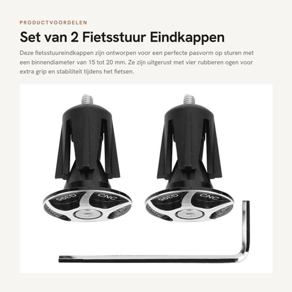 Stuurplug - 2 Stuks - CNC Aluminium - Vouwfiets - Fietsstuur Eindkappen - Binnendiameter 15-20 mm - Corrosiebestendig - Stuurkap