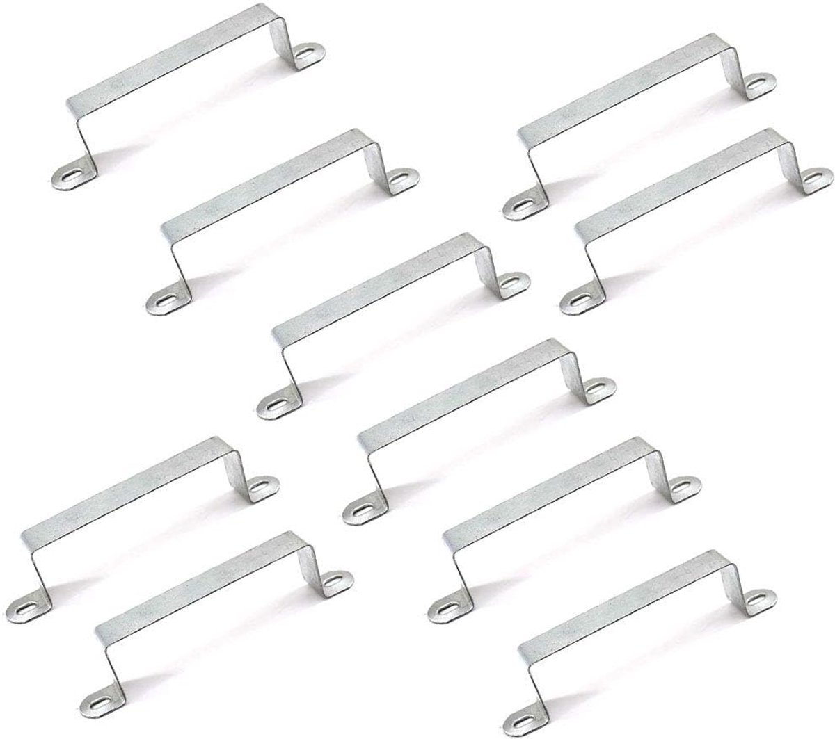 SnelShoppen - Security Brackets voor Houten of Betonnen Schuttingen, 10 Stuks, Geschikt voor 10 x 10 cm Palen, Gegalvaniseerd Staal, Voorgeboord met 2