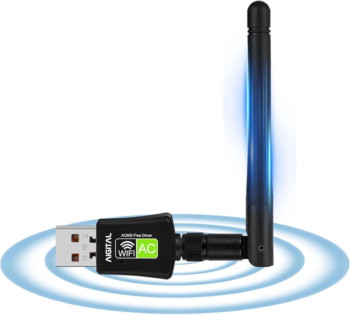 WiFi Stick 600Mbps - Dual Band USB Adapter - Plug and Play - Verbinding voor Desktop PC - SnelShoppen