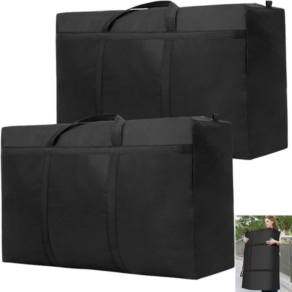 Opbergzak 180L - Waterdichte Opbergbak - Verhuiszak - Opbergtas voor Kleding - Duurzaam Oxford Stof - Antidust Design