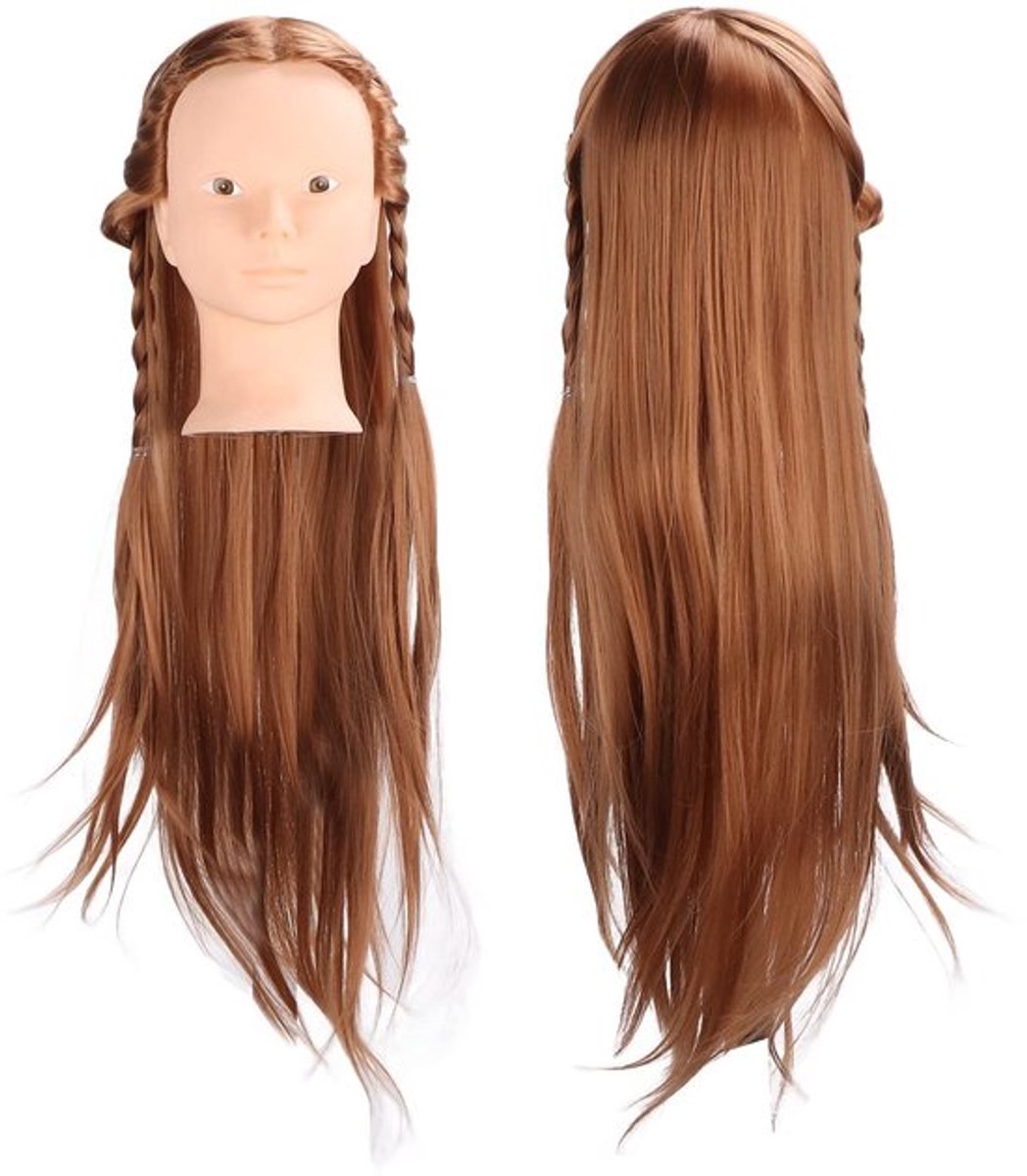 Mannequin Hoofd Groot Haarvolume - Haarstyling - Eenvoudige Bediening - Levensecht - Hoogwaardige Vezels - Duurzaam - Haarpop