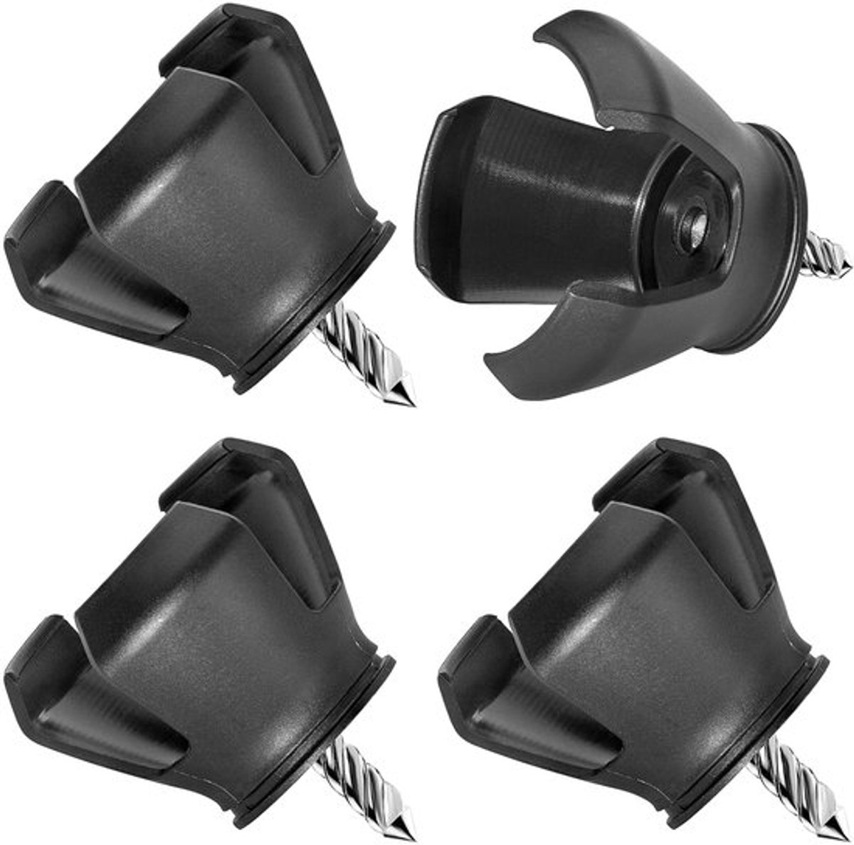 3-Prong Golf Ball Retriever Grabber voor Golf Putter Grip Draagbare Pick-up Klauw Plastic Picker Bovenste Zuignap Grip Sucker Tool Back Saver 4 Pack