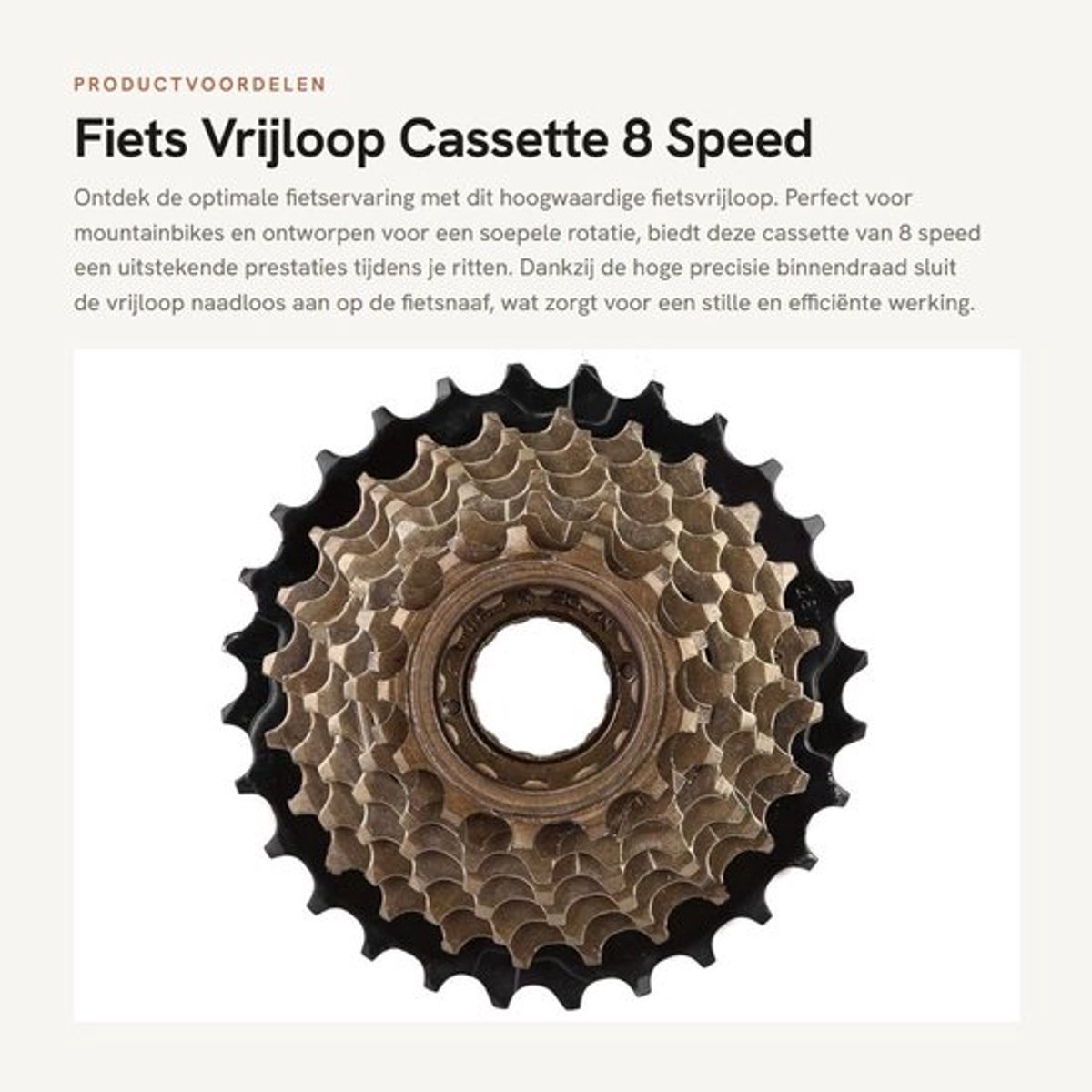 Vrijloop Aluminiumlegering - Cassette 8 Speed - Soepele Rotatie - Duurzaam - Hoge Rijsnelheid - Corrosiewerend - Fietsnaaf