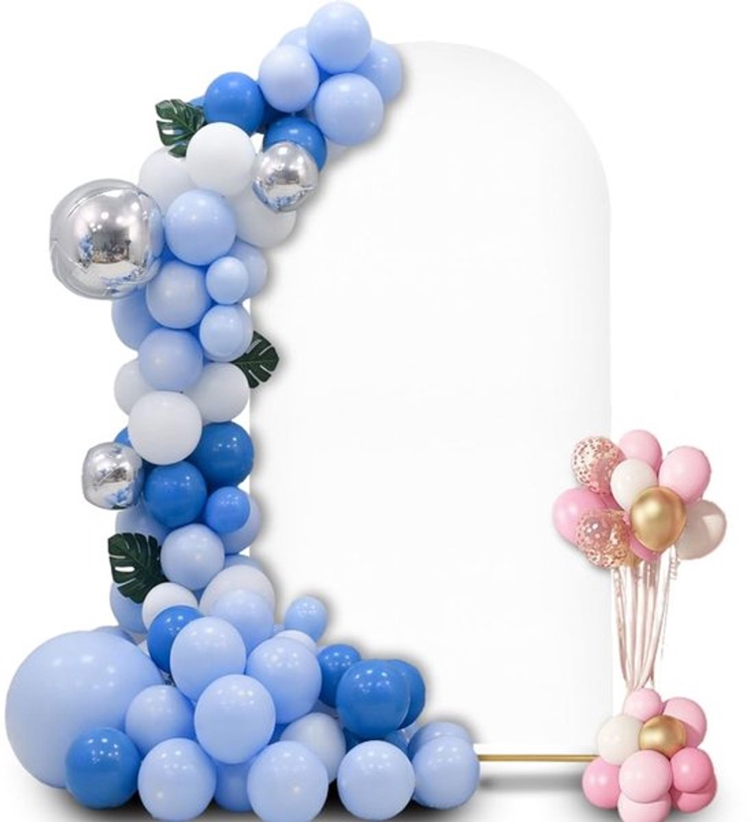 Achtergrondafdekking Dubbelzijdig - Boog Achtergrondafdekking - Bruiloft - Feestdecoratie - Babyshower - Hoogwaardig Elastisch Spandex 0,8 x 1,8 m - Feestachtergrond