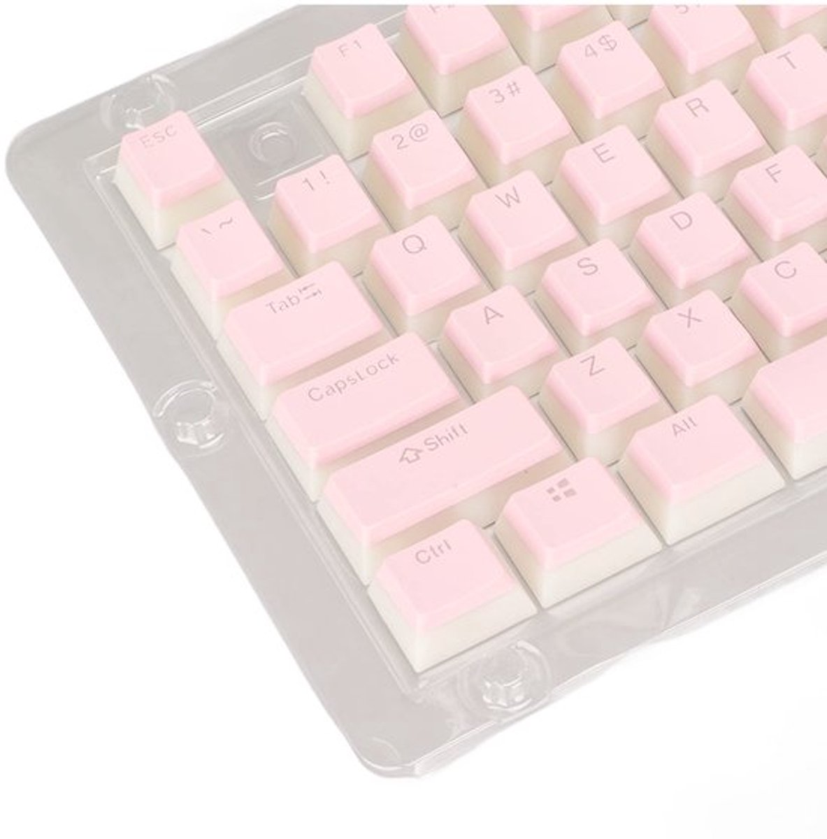 Keycaps PBT Dubbellaags - 108 Toetsen - Toetsenbord Universeel - Doorshijnend - Hoge/Lage Lay-out - Comfortabel in de hand - Toetsenbordcaps
