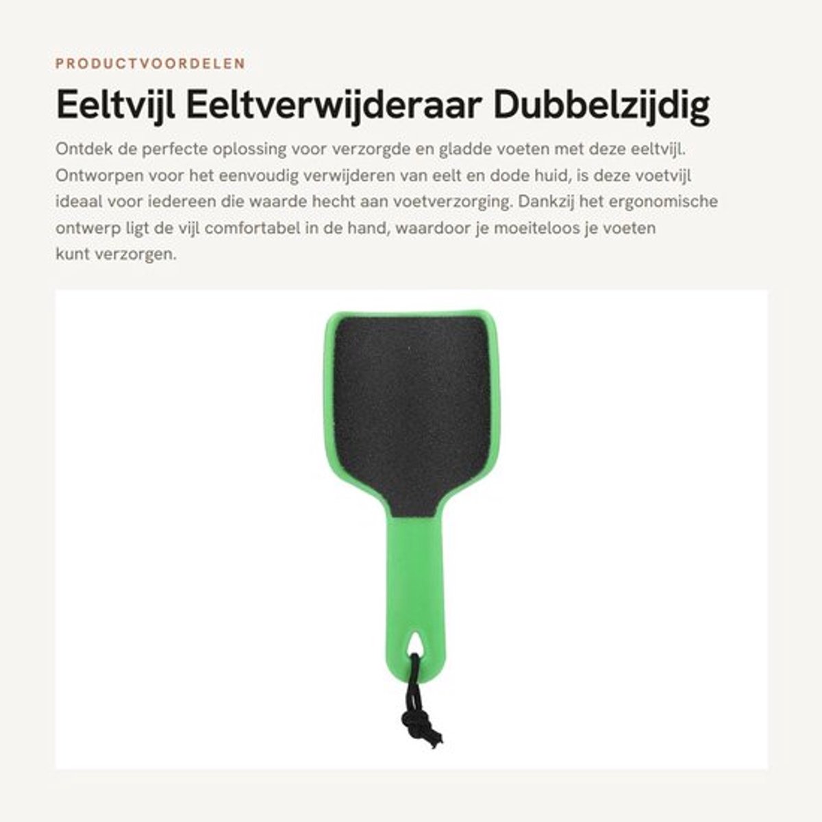 Eeltvijl Dubbelzijdig - Eeltverwijderaar - Voetvijl - Ergonomisch Ontwerp - Herbruikbaar - Verwijdert Dode Huid