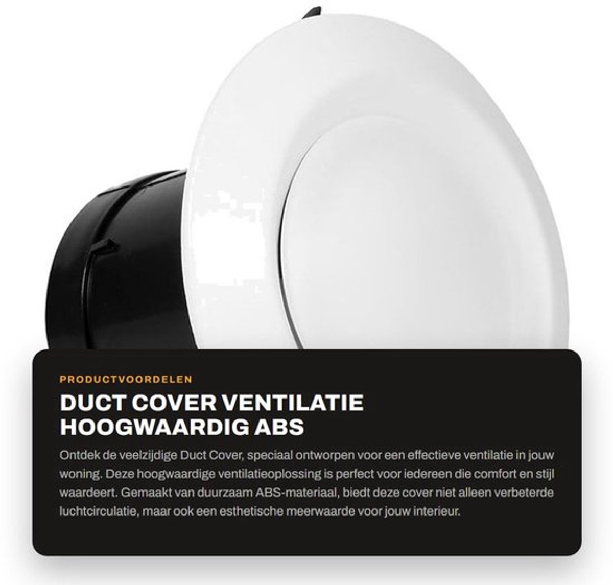 Duct Cover Hoogwaardig ABS - Ventilatiekanaalafdekking - Geluidsreductie - Eenvoudig te installeren - Decoratief ontwerp - Muur/plafond montage - Ventilatieafdekking