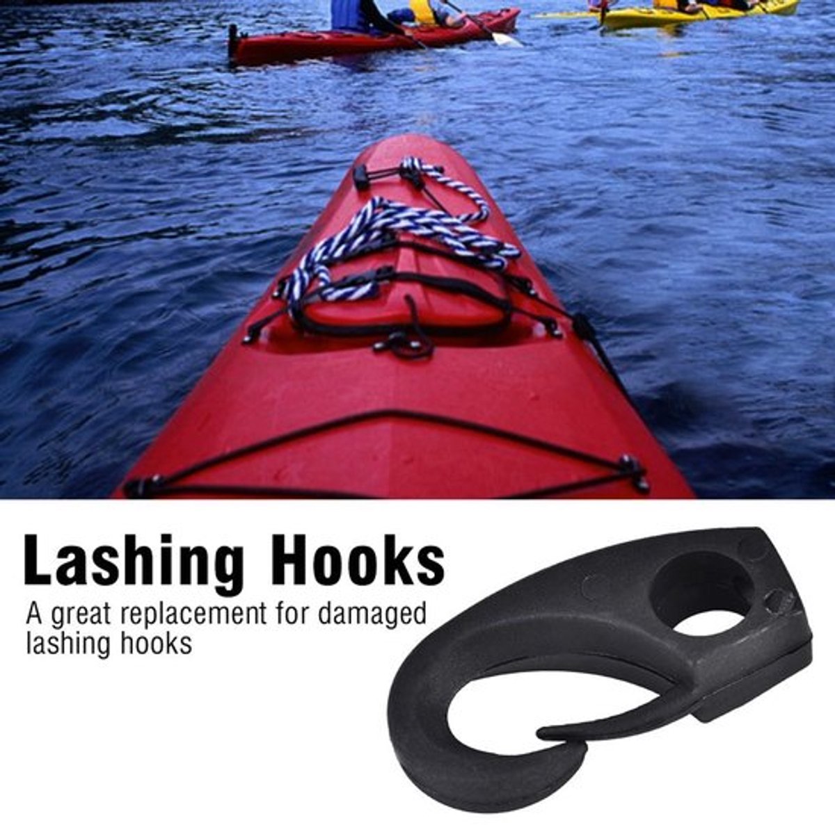 Sjorring 6 Stuks - Nylon Ankerophanghaken - Schokbestendig - Accessoires voor Boot/Kano/Kajak - Varen - Hoogwaardige Kwaliteit - Ankerhaak