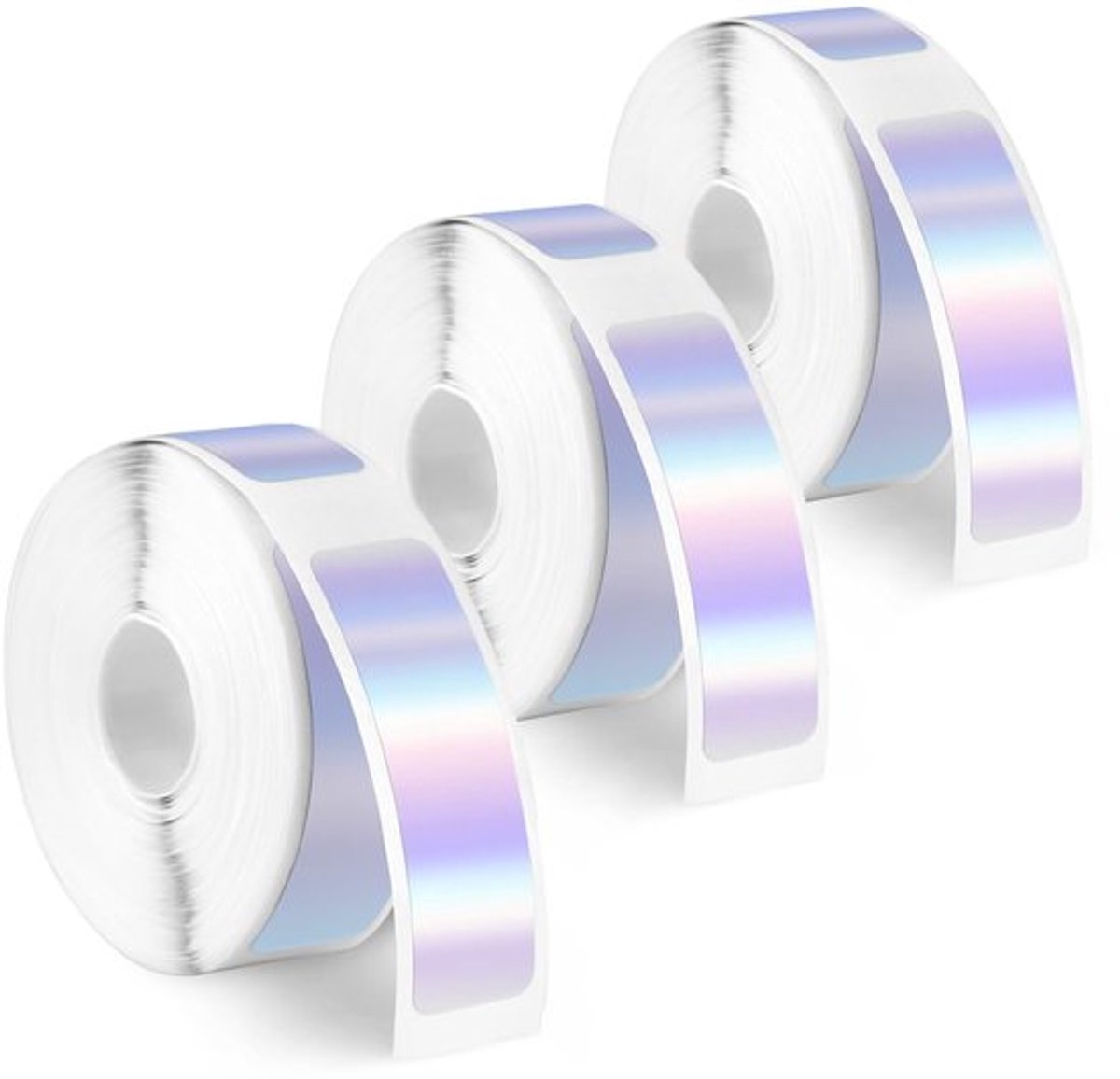 Labelmaker Tape - 3 Rollen Holografisch - 480 Stuks - 12 x 40 mm - Waterdicht - Thermisch Stickerpapier - Etiketten
