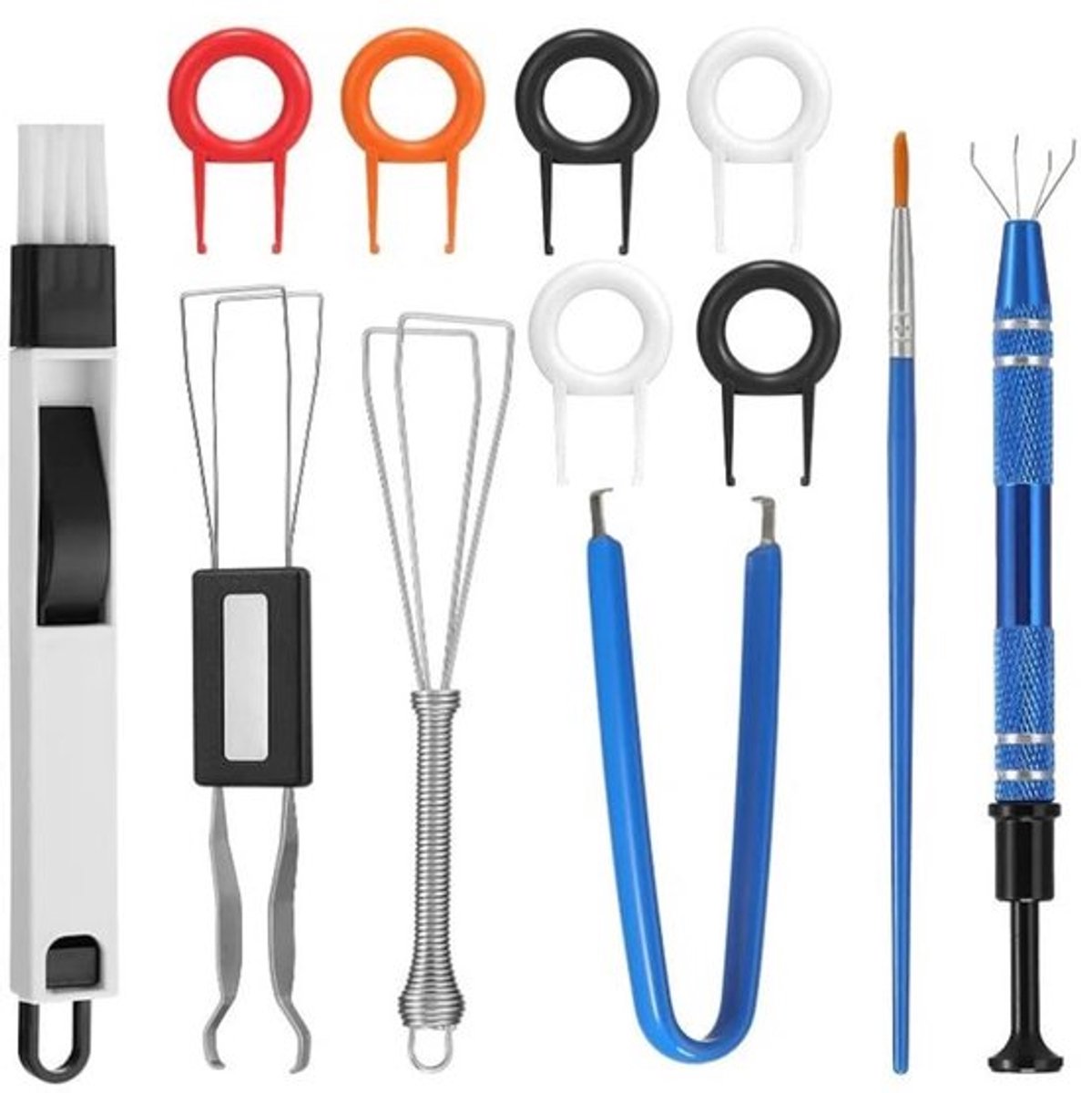Toetsenbord Smeerschakelaar Trekker - Keycap Remover - Duurzaam en Betrouwbaar - 12 Stuks - Mechanische Schakelaar Opener - Voor Reparati...