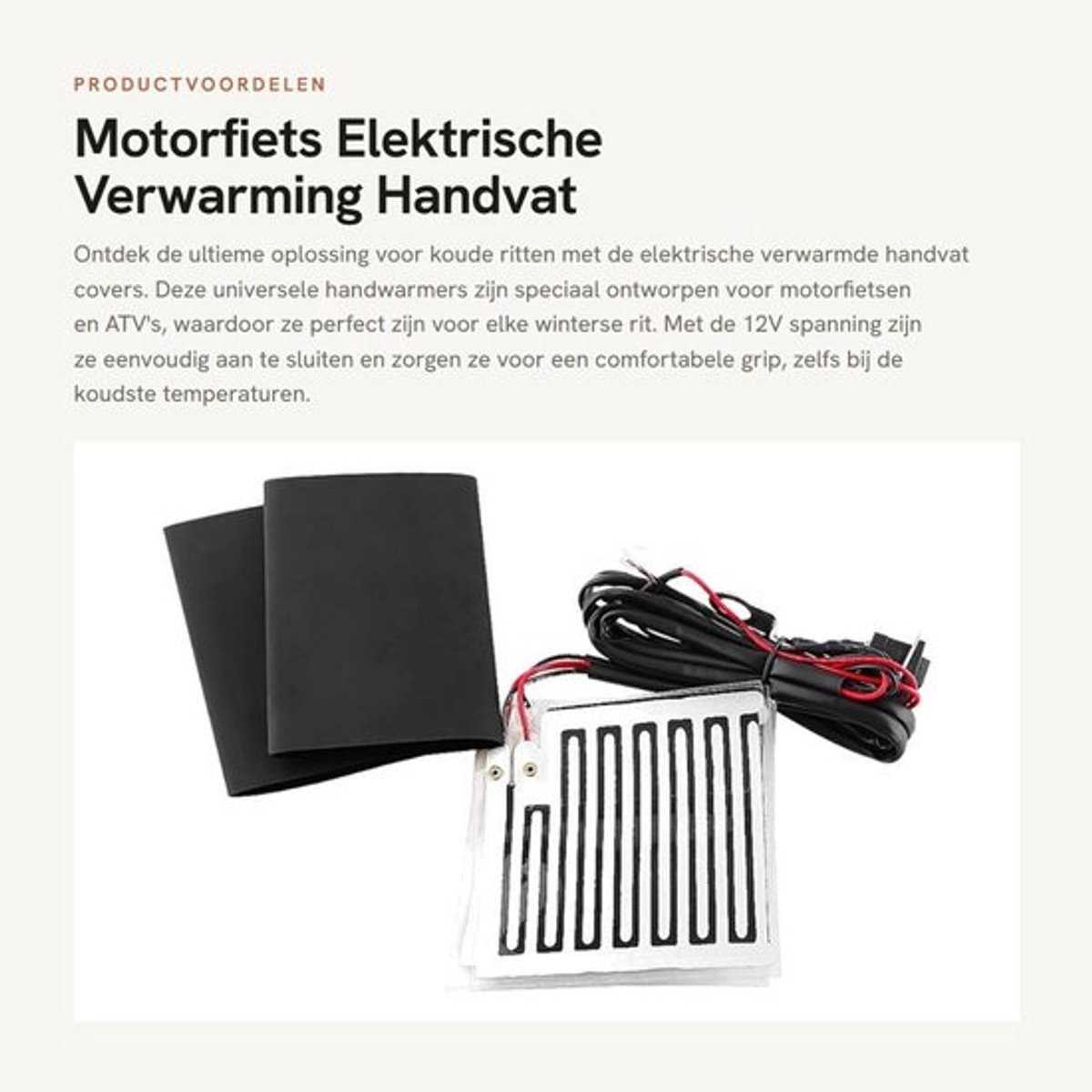 Motorfiets Elektrische Verwarming Handvat - 12V Verwarmde Grip Pads - Comfortabele Stuur Hand Warmers - Universeel Geschikt - Motorfiets