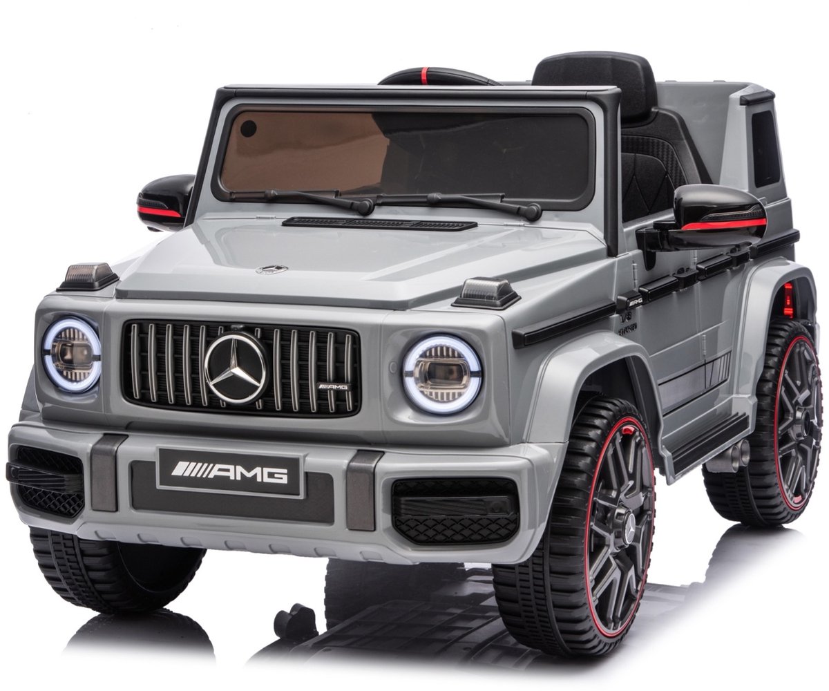 Mercedes G63 AMG Cabrio - Elektrische Kinderauto - 12V - met Afstandsbediening - Grijs