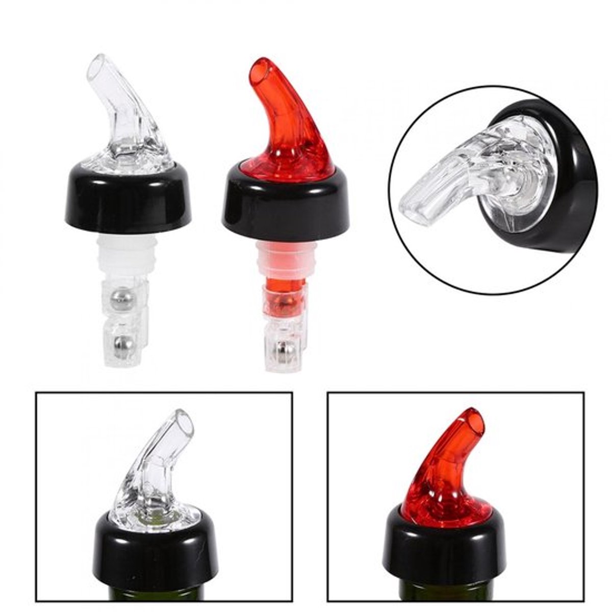 Drinkfles 15 ml - Flessenschenker - Waterdicht - Giettuit - Baraccessoires - Hard plastic met deksel - Flesschenker