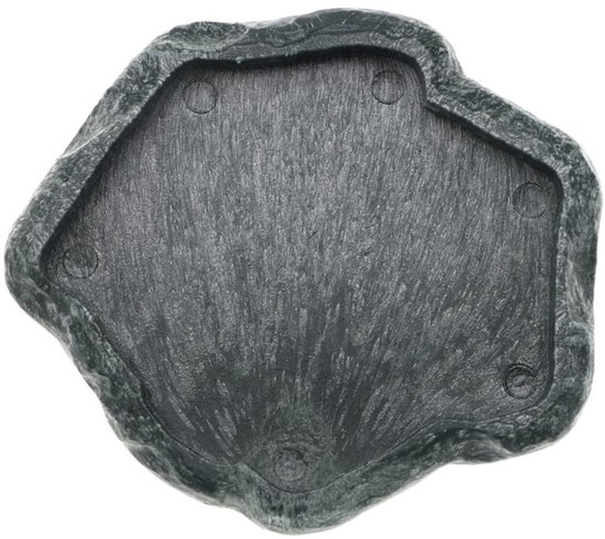 Waterbak Zwartachtig Groen - Reptielen Feeder - Waterschaal - Hars - Schokbestendig - Maat S 14 x 12 x 1,9 cm - Reptielenvoerbak
