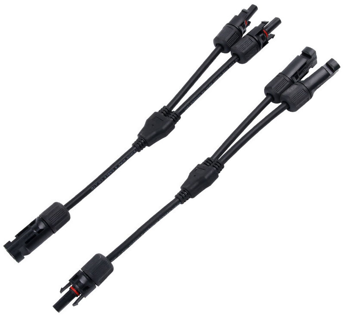 1 paar zonnepaneelconnectoren (1-naar-2-aftakking), duurzame MC4, voordelig voor thuisgebruik (1-naar-2)