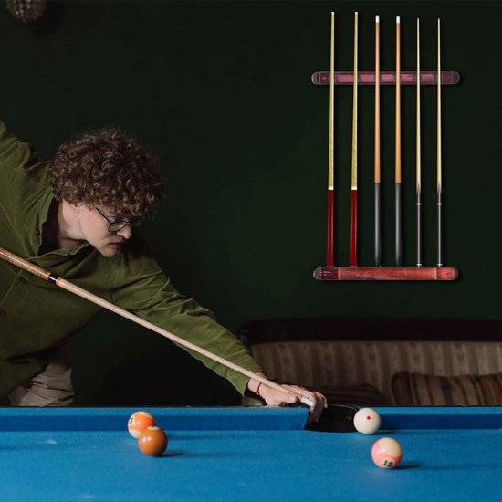 Snooker en Pool Cue Wandbeugel voor Spelkamers, Poolbars en Clubs - Ideaal voor Biljartliefhebbers — afbeelding 3