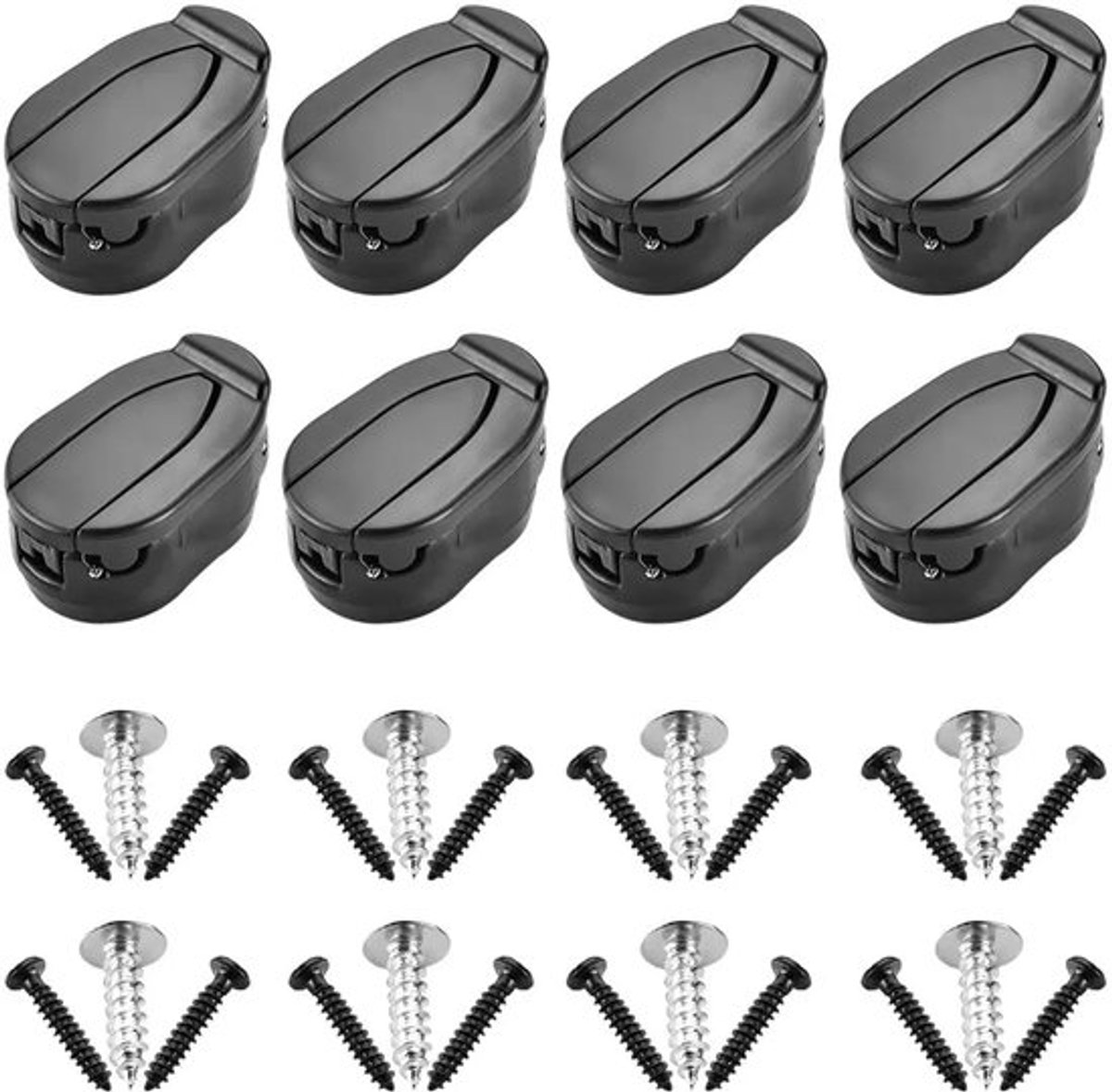 8-delige golfbal-opraapset, mini golfbal-opraap, mini opvouwbare golfbal-opraap, plastic golfbal-zuignap-grip, putter-grip-opraap.
