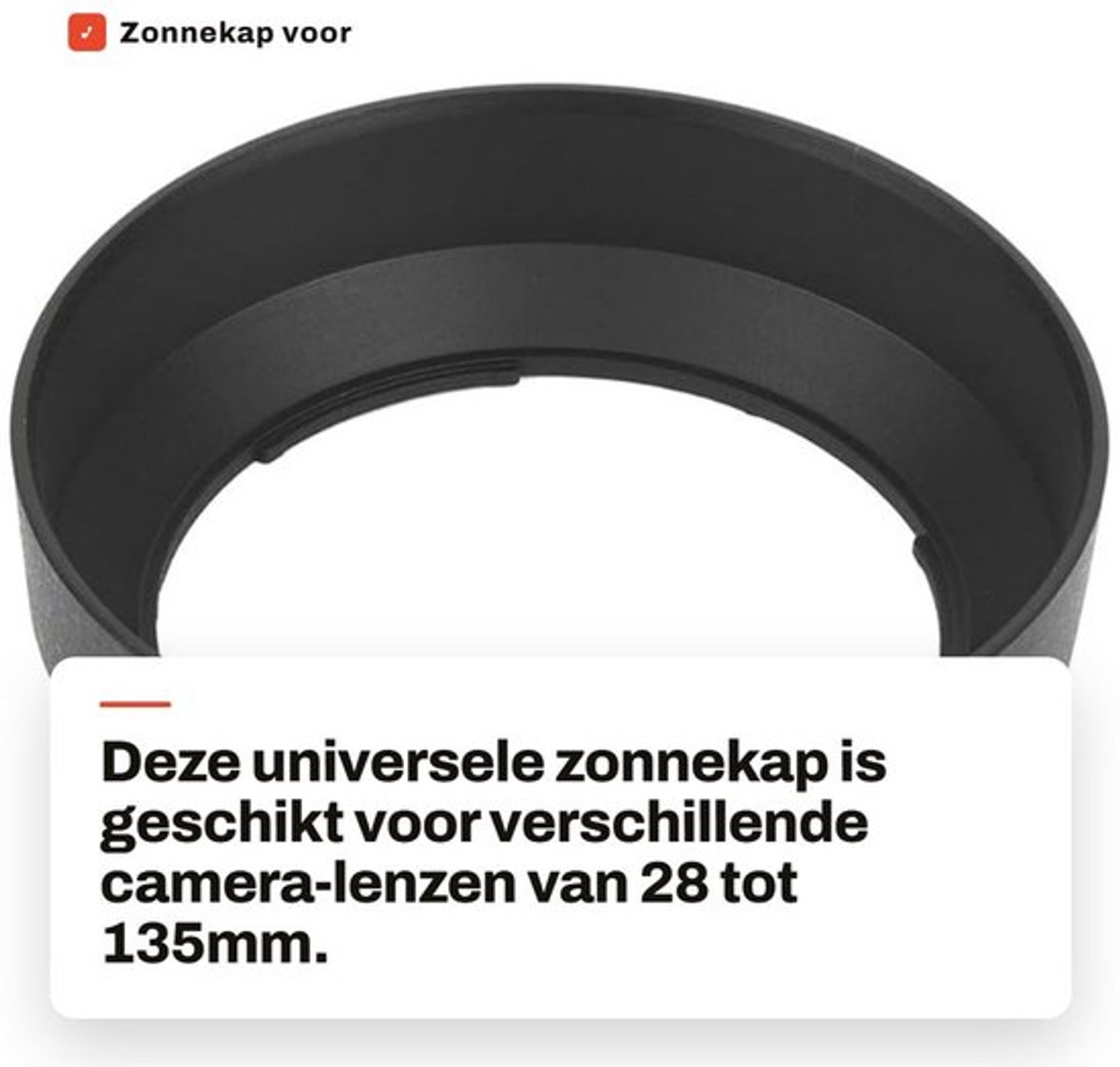 Zonnekap Geschikt voor AF 28-85mm - AF 35-70mm - AF 35-135mm - Lenshouder - Schokbestendig - Roestvrij Staal - Lenshood