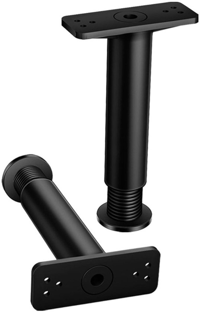 2 stuks steunpoten voor bedframe, zwarte beddelen, verstelbare bedpoten, poten voor bedframe, verstelbare meubelpoten, stabilisator, steunframe, verstelbaar voor bedframes, 248G0050