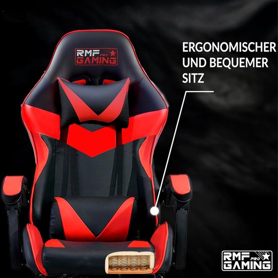 SnelShoppen - Professionele Gaming Stoel - Ergonomisch & Inklapbaar - Comfortabele Gaming Stoel met Voetensteun - Draaibare Wielen, Hoogte Verstelbaar van snelshoppen — afbeelding 3