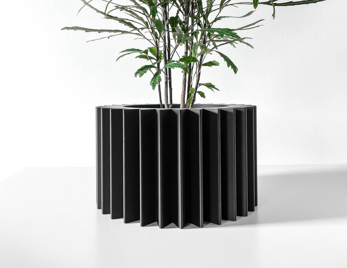 Skushy Tuno Bloempot - Moderne Designpot voor Kamerplanten - Sculpturale Plantenpot voor Woonkamer en Kantoor - Premium Woondecoratie
