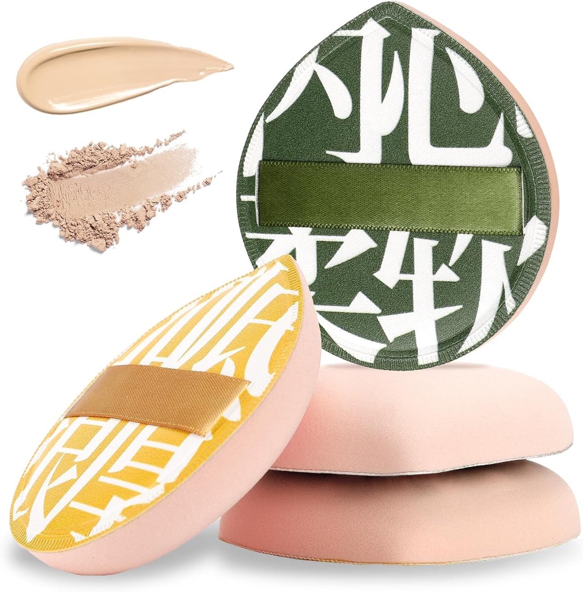Korean Make-up Sponsen voor Foundation, Concealer en Poeder - Set van 4 Stuks voor Perfecte Aanbreng en Blend van Make-up