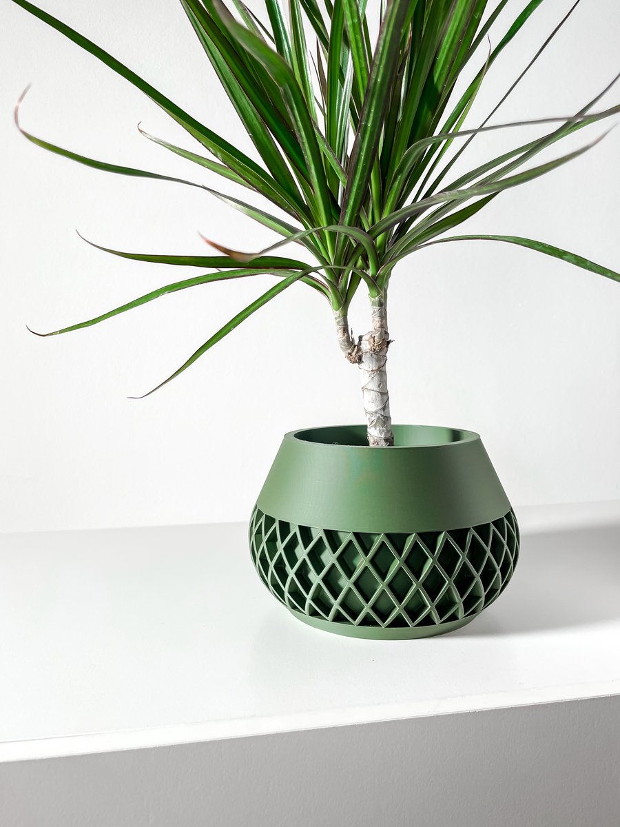 Skushy Elson Bloempot - Moderne Designpot voor Kamerplanten - Sculpturale Plantenpot voor Woonkamer en Kantoor - Premium Woondecoratie