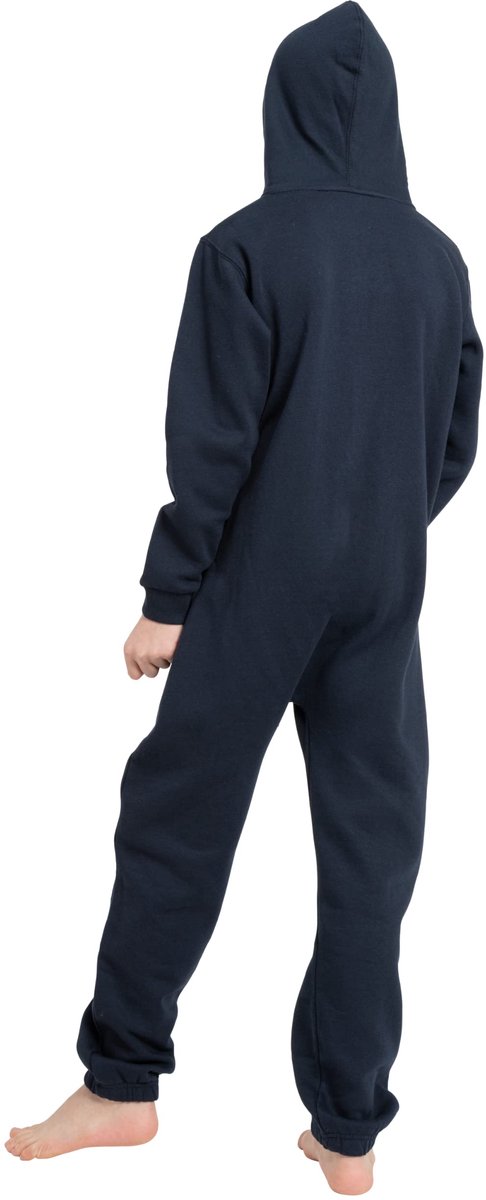 SnelShoppen - Donkerblauw Yuppie Jumpsuit voor Kinderen - Overall Onesie voor Jongens en Meisjes - Maat 134-140 - Perfect voor Feestjes en Vrijetijd