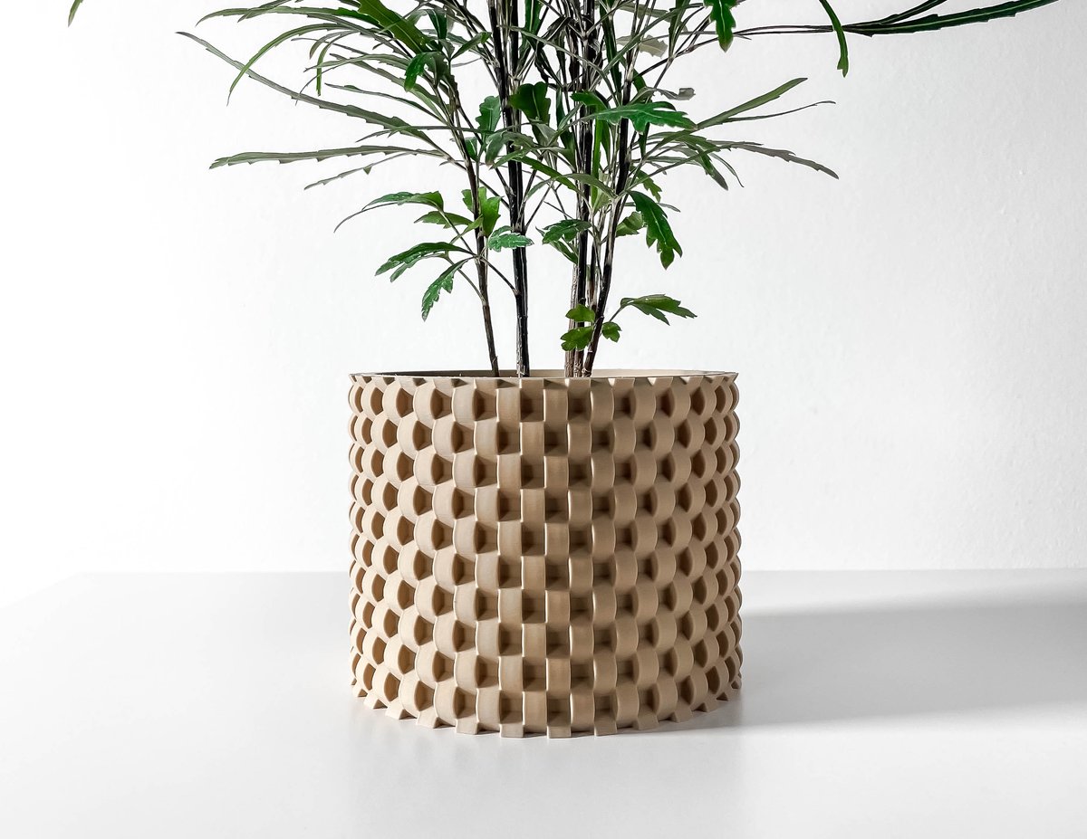 Skushy Cheo Bloempot - Moderne Designpot voor Kamerplanten - Sculpturale Plantenpot voor Woonkamer en Kantoor - Premium Woondecoratie
