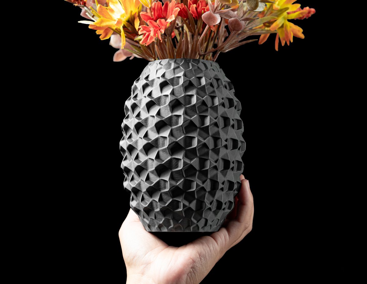 Skushy Vaas Cobble - Geschikt voor Bouwbloemen - Japandi Designvaas voor Droogbloemen en Kunstbloemen - Sculpturale Decoratieve Vaas - Moderne Woondecoratie