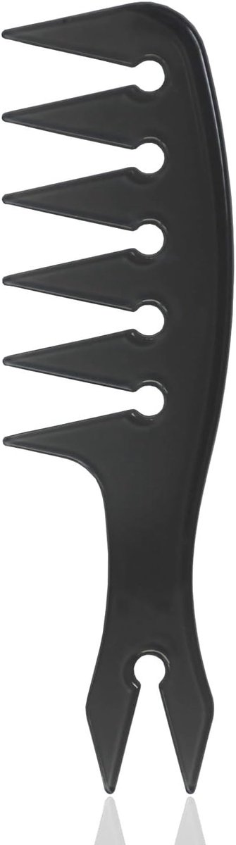 SnelShoppen - Texture Kam - Heren Haar Kam met Brede Tanden voor Styling - Dames en Heren Haar Kam - Ideaal voor Alle Haartypes - Grijs - 15,5 cm x 4,