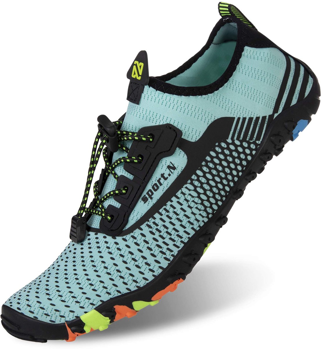 SnelShoppen - Waterschoenen Heren Dames Strandschoenen Zwemschoenen Aquaschoenen Unisex 39EU Groen - Ideaal voor Strand, Zwemmen, Camping en Activitei