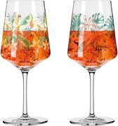 Ritzenhoff Cocktailglazen - Tropisch Jungle Design - 2 Stuks - Kristalglas - 544 ml - Grote Cocktailglazen voor Aperol Spritz, Gin-Tonic en Meer - Geschikt voor de Vaatwasser