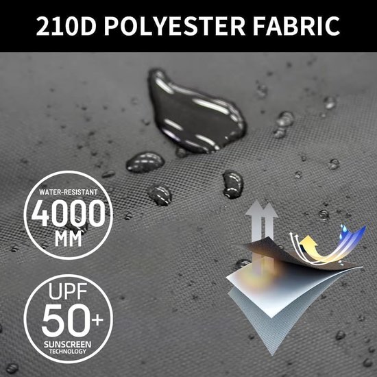 KZQ Waterdichte en UV-beschermende fietstent - Opvouwbare buitentent, geschikt voor 1-2 fietsen - Stevige constructie, eenvoudig op te zetten - Geschikt voor tuinen, terrassen en garages - 200 x 80 x 165 cm - Zwart van KZQ — afbeelding 2